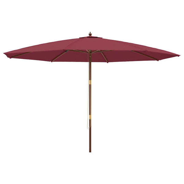 Weinroter Sonnenschirm Lauren 400x273cm (Holzstiel)