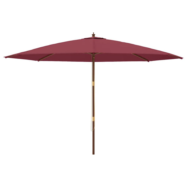 Weinroter Sonnenschirm Lauren 400x273cm (Holzstiel)