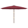 Weinroter Sonnenschirm Lauren 400x273cm (Holzstiel)