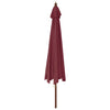 Weinroter Sonnenschirm Lauren 400x273cm (Holzstiel)