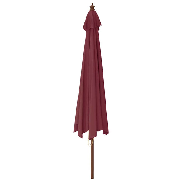 Weinroter Sonnenschirm Lauren 400x273cm (Holzstiel)
