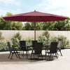 Weinroter Sonnenschirm Lauren 400x273cm (Holzstiel)