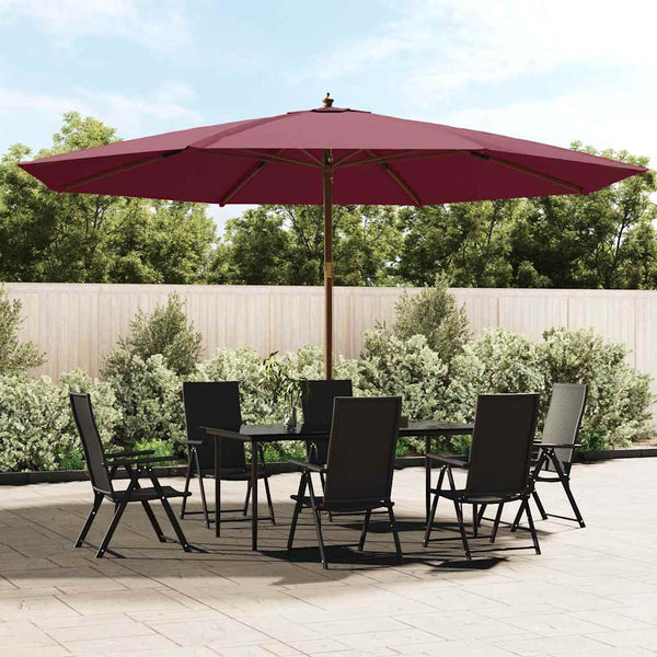 Weinroter Sonnenschirm Lauren 400x273cm (Holzstiel)