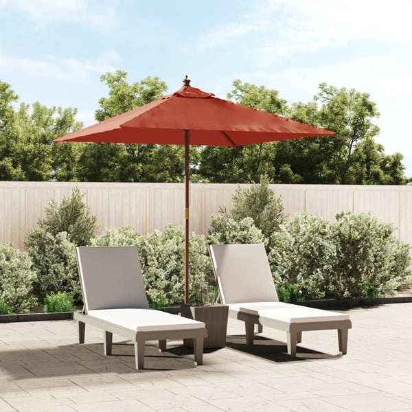 Terrakotta Sonnenschirm für Garten Sighismun 198x198x231cm