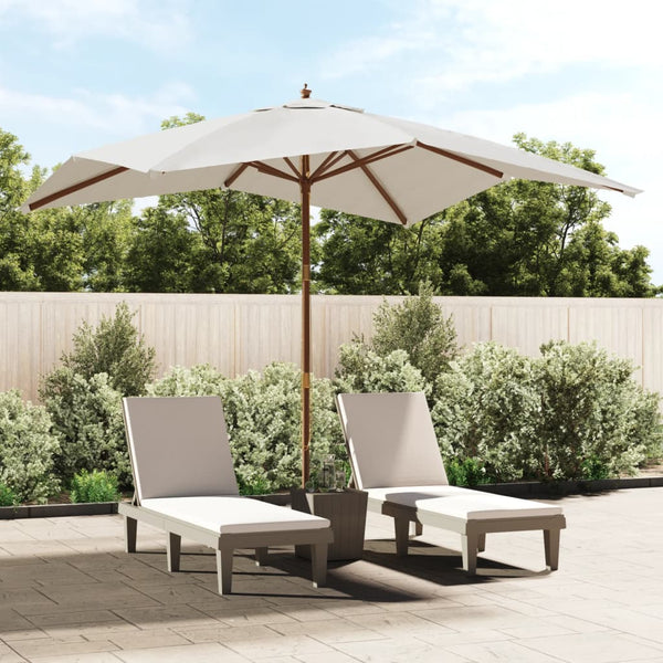 Sonnenschirm aus Sand, Holzpfosten Stefanie 300x300x273cm