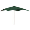 Grüner Gartenschirm Stefanie 300x300x273cm (Holzpfahl)