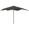 Anthrazit Gartenschirm Holzpfahl Stefanie 300x300x273cm