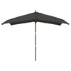 Anthrazit Gartenschirm Holzpfahl Stefanie 300x300x273cm