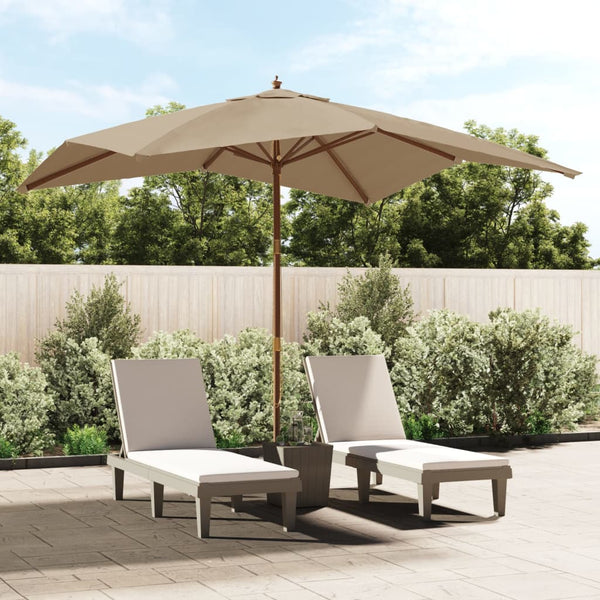 Taupe Garten Sonnenschirm Stefanie 300x300x273cm
