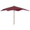 Weinroter Gartenschirm Stefanie 300x300x273cm (Holzpfahl)