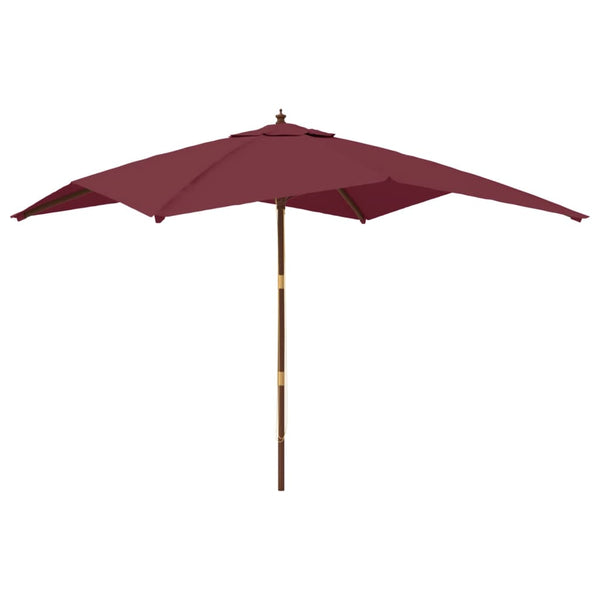 Weinroter Gartenschirm Stefanie 300x300x273cm (Holzpfahl)