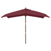 Weinroter Gartenschirm Stefanie 300x300x273cm (Holzpfahl)