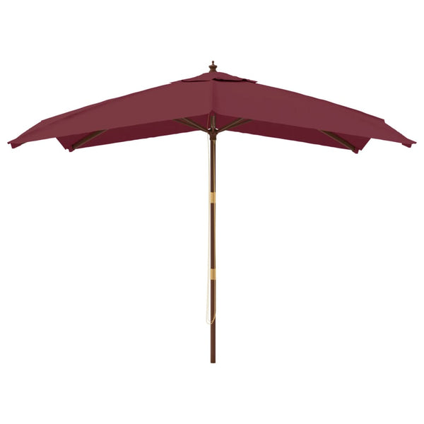 Weinroter Gartenschirm Stefanie 300x300x273cm (Holzpfahl)