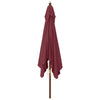 Weinroter Gartenschirm Stefanie 300x300x273cm (Holzpfahl)