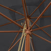 Schwarzer Sonnenschirm Stefanie 300x300x273cm (Holzpfosten)