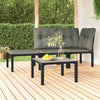 Grauer Outdoor-Sofatisch Antipi 55x55x31cm (dpc und Stahl)