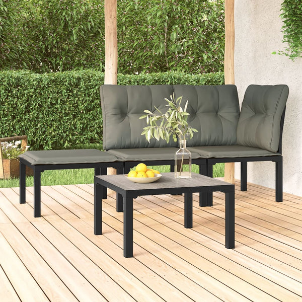 Grauer Outdoor-Sofatisch Antipi 55x55x31cm (dpc und Stahl)
