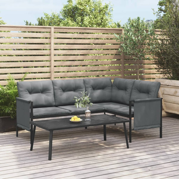 Anthrazit Gartensofatisch Negura 110x55x35cm (Stahl)