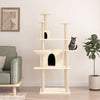 Kratzbaum für Katzen mit Sisalkratzstämmen, Creme Aret 166cm