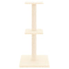 Cheibi Katzenkratzbaum Beige mit Sisalstangen 73cm