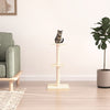 Cheibi Katzenkratzbaum Beige mit Sisalstangen 73cm