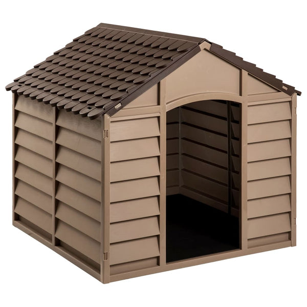Braune Hundehütte Prodoniuc 86x84x82cm (Polypropylen)