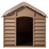 Braune Hundehütte Prodoniuc 86x84x82cm (Polypropylen)