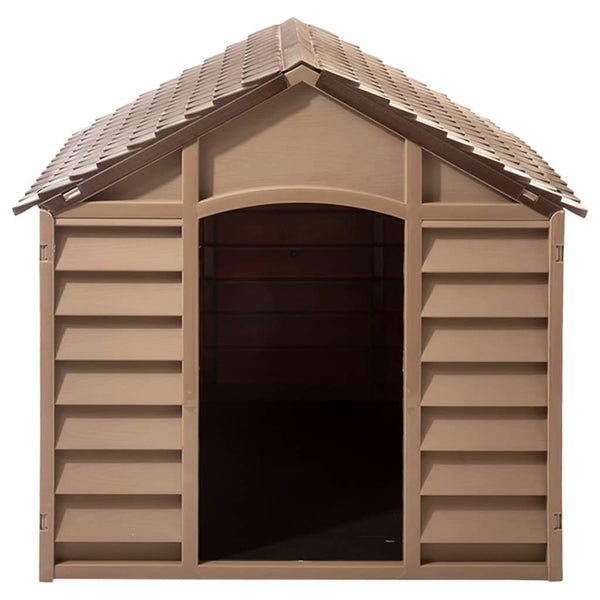 Braune Hundehütte Prodoniuc 86x84x82cm (Polypropylen)