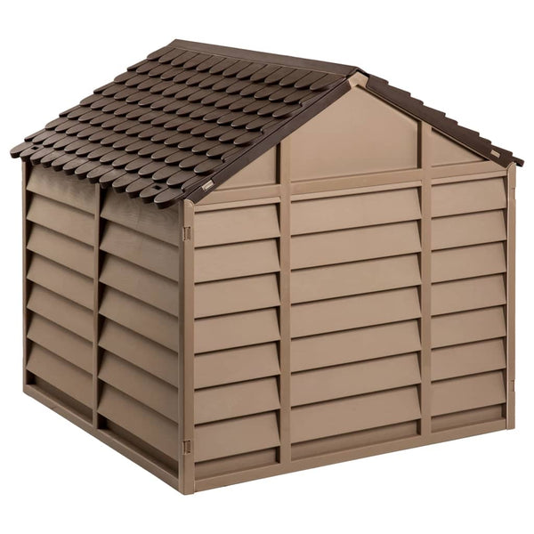 Braune Hundehütte Prodoniuc 86x84x82cm (Polypropylen)