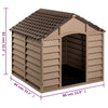 Braune Hundehütte Prodoniuc 86x84x82cm (Polypropylen)