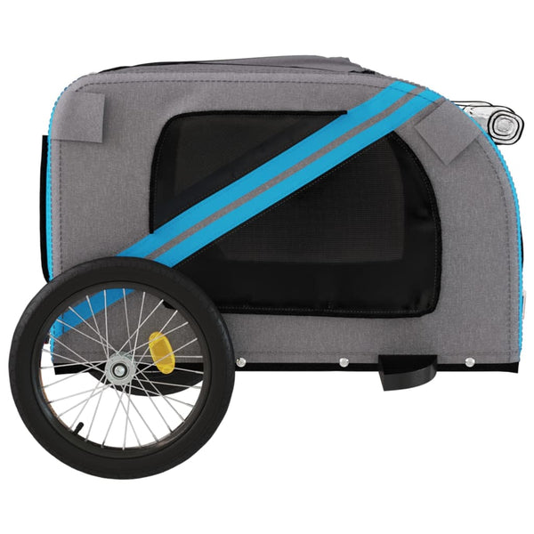 Haustiertransportwagen Greurus grau/blau (Eisen und Stoff am Rad)