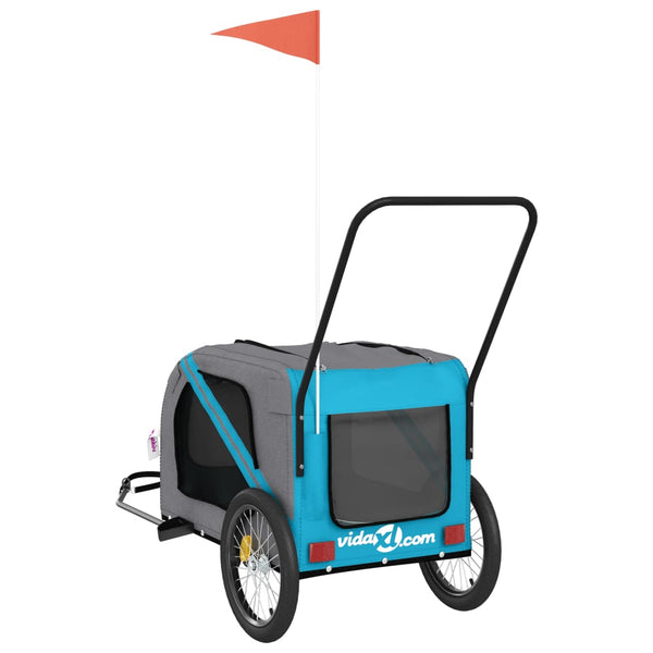 Greur's Haustiertransportwagen blau/grau (Stoff und Eisen für das Rad)