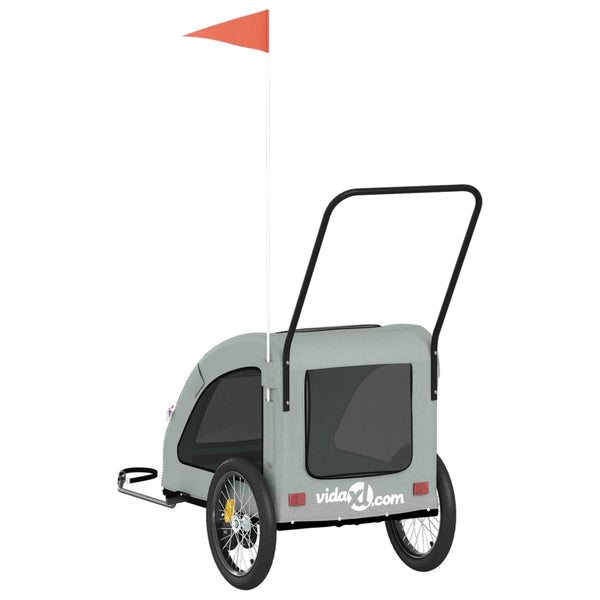 Haustieranhänger Vsevold für Fahrräder in Grau (Material Stoff und Eisen)