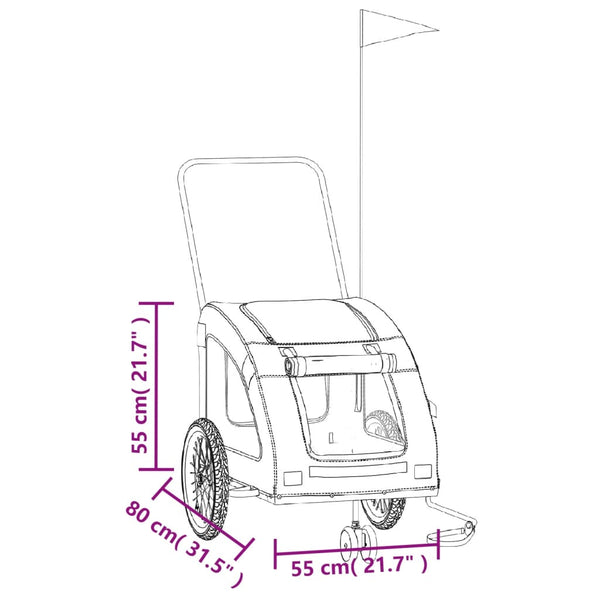 Tiertransportwagen Vsevold blau (Stoff und Eisen, für das Fahrrad)