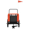 Haustier-Transportwagen Chaje, orange/schwarz (Stoff und Eisen)