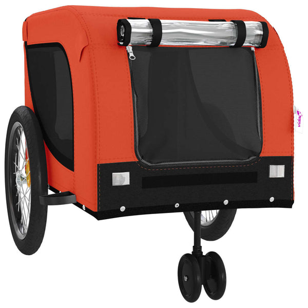 Haustier-Transportwagen Chaje, orange/schwarz (Stoff und Eisen)