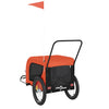 Haustier-Transportwagen Chaje, orange/schwarz (Stoff und Eisen)