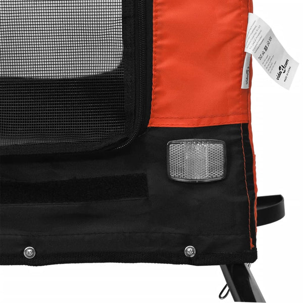 Haustier-Transportwagen Chaje, orange/schwarz (Stoff und Eisen)