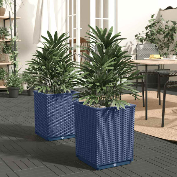 Dunkelgraue Blumenkästen Scarletia 30x30x37cm (2 Stück Polypropylen)