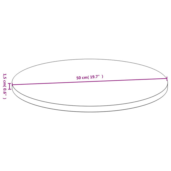 Tischplatte Gil Ø50x1,5cm (Bambus)