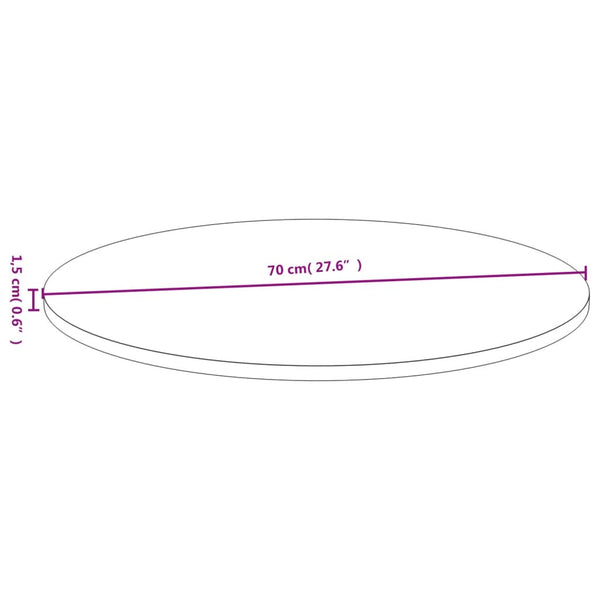 Tischplatte Gil Ø70x1,5cm (Bambus)