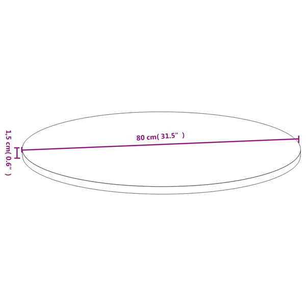 Tischplatte Gil Ø80x1,5cm (Bambus)