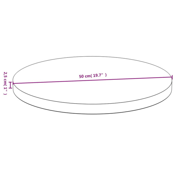 Tischplatte Gil Ø50x2,5cm (Bambus)