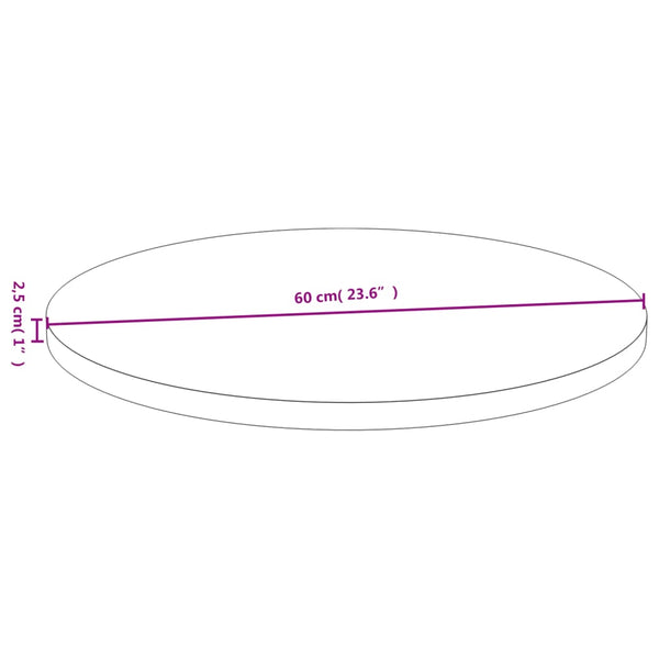 Tischplatte Gil Ø60x2,5cm (Bambus)
