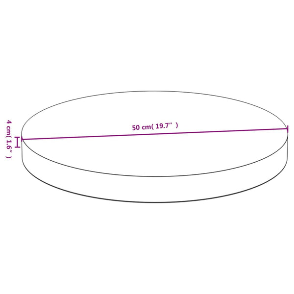 Tischplatte Gil Ø50x4cm (Bambus)