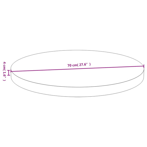 Tischplatte Gil Ø70x4cm (Bambus)