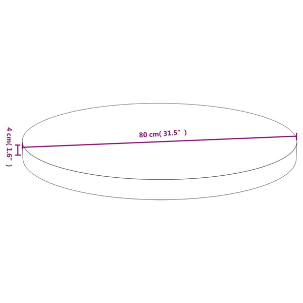 Tischplatte Gil Ø80x4cm (Bambus)