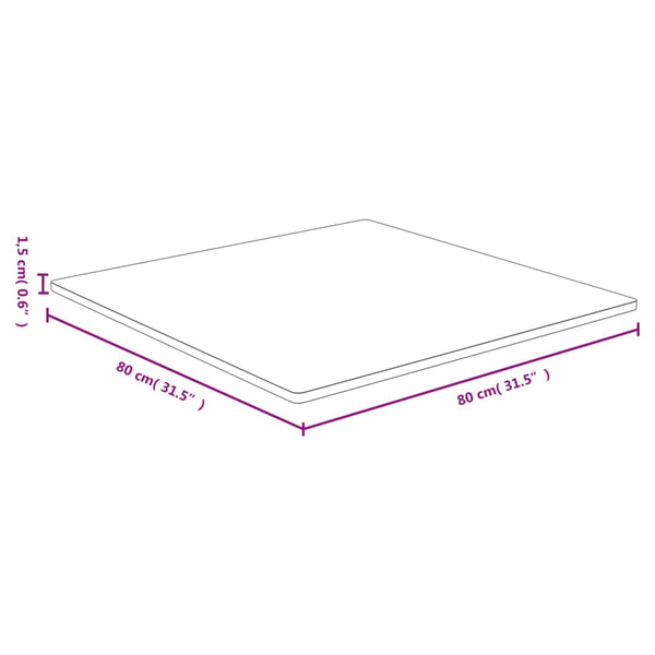 Tischplatte Gil 80x80x1,5cm (Bambus)