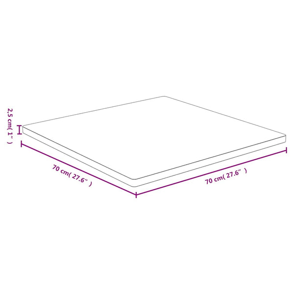 Tischplatte Gil 70x70x2,5cm (Bambus)