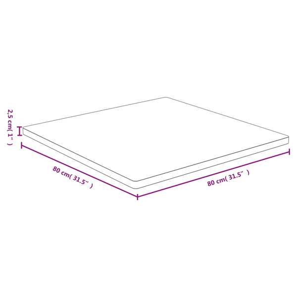 Tischplatte Gil 80x80x2,5cm (Bambus)